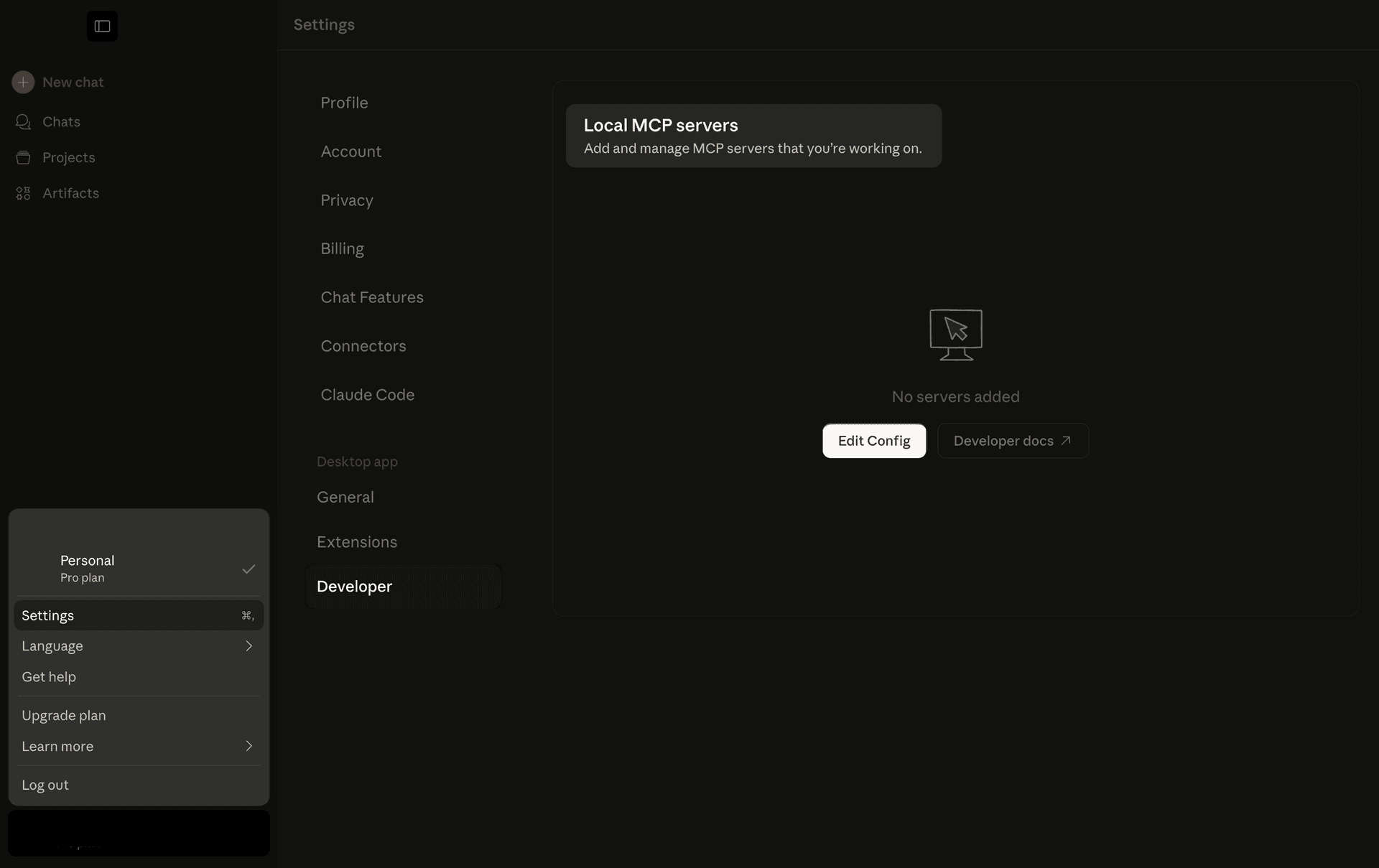 Claude Desktop configuration