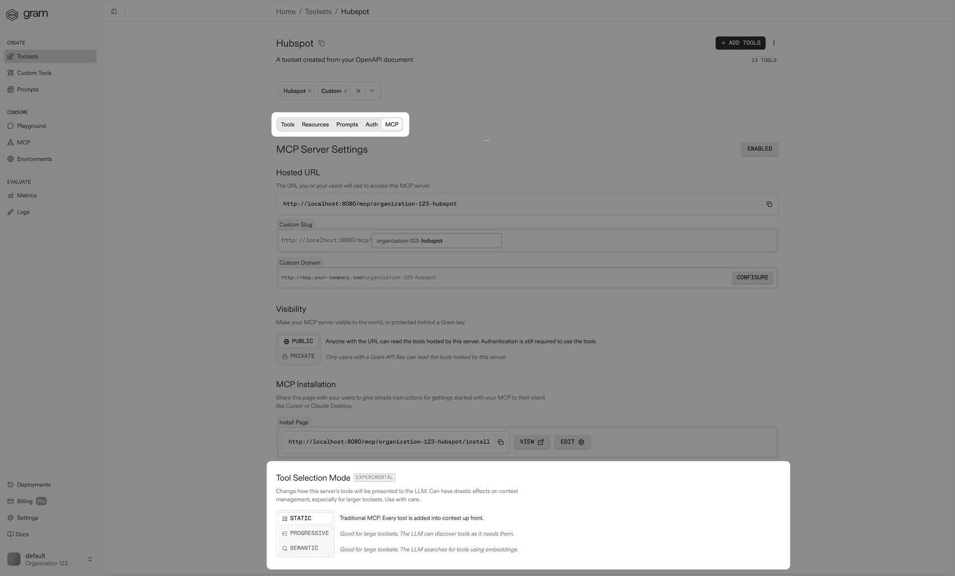 enabling dynamic toolsets