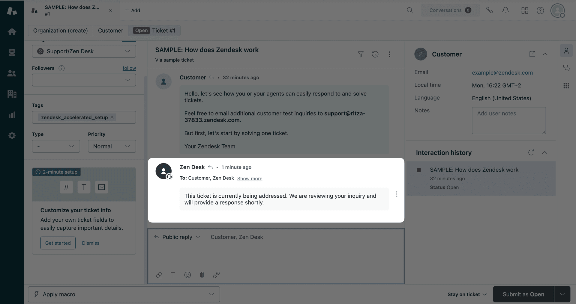 Showing added comment