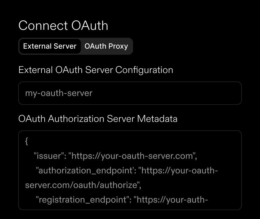 OAuth configuration